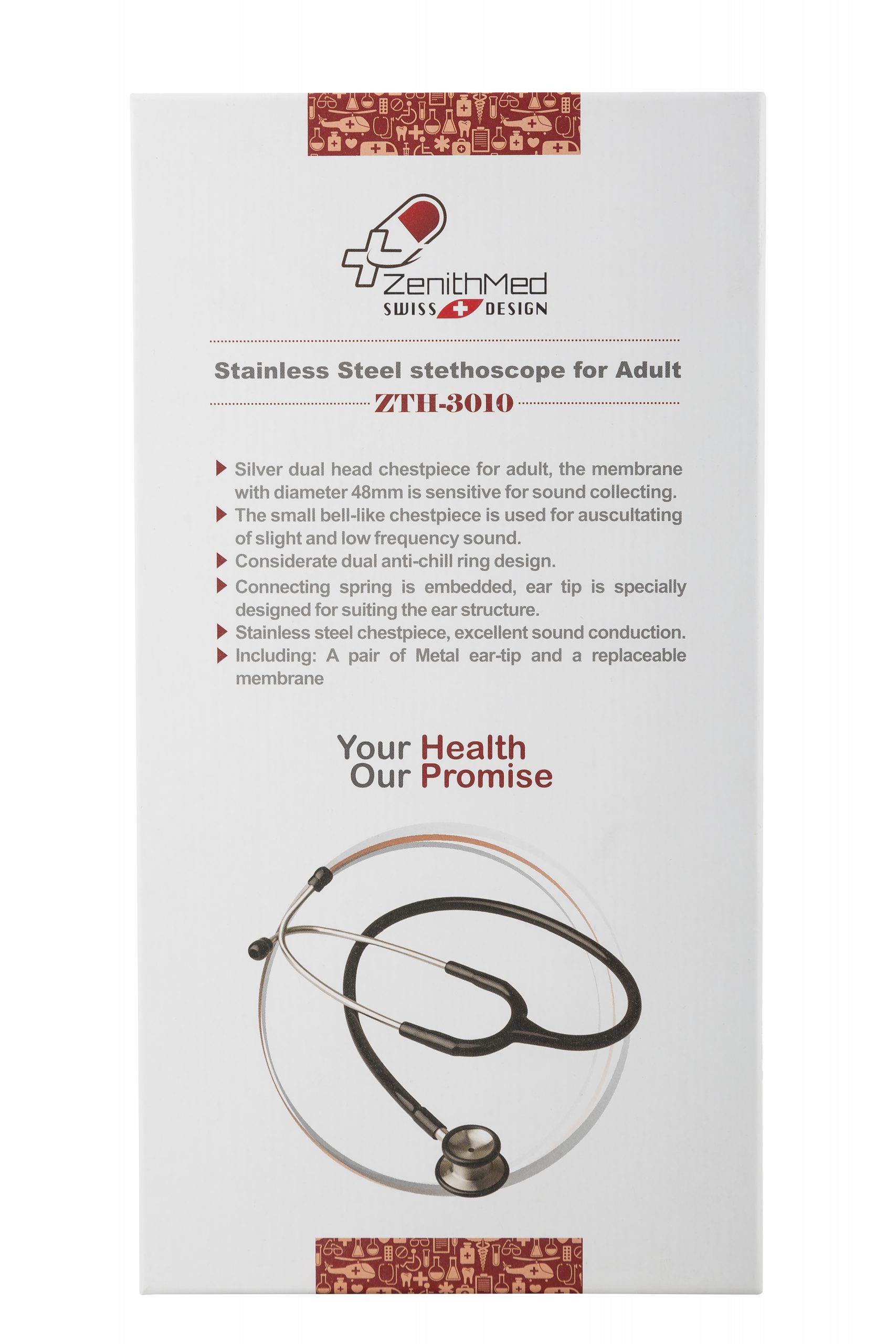 8103 گوشی دوپاویون کاردیولوژی زنیت مد ZTH-3010 - Image 3